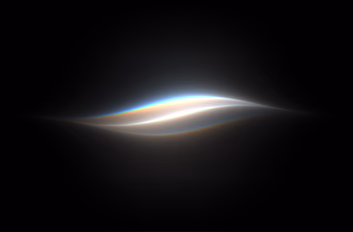 A multicoloured wave of light