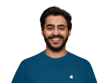 Specialist ของ Apple Store ยิ้มแย้ม, ใส่เสื้อเชิ้ตสีน้ำเงินของ Apple
