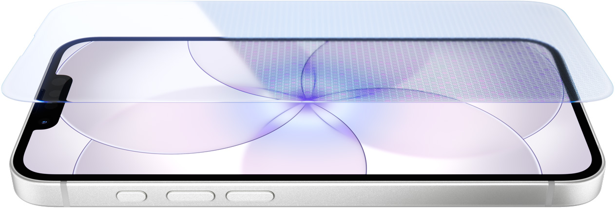 iPhone 17e, parte frontal con Ceramic Shield 2, parte lateral, color blanco, botones: Acción, volumen