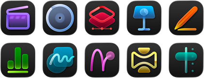 Aplikasi Apple Creator Studio, Final Cut Pro, Logic Pro, Pixelmator Pro, Keynote, Pages, Numbers, Freeform, Motion, Compressor, MainStage
