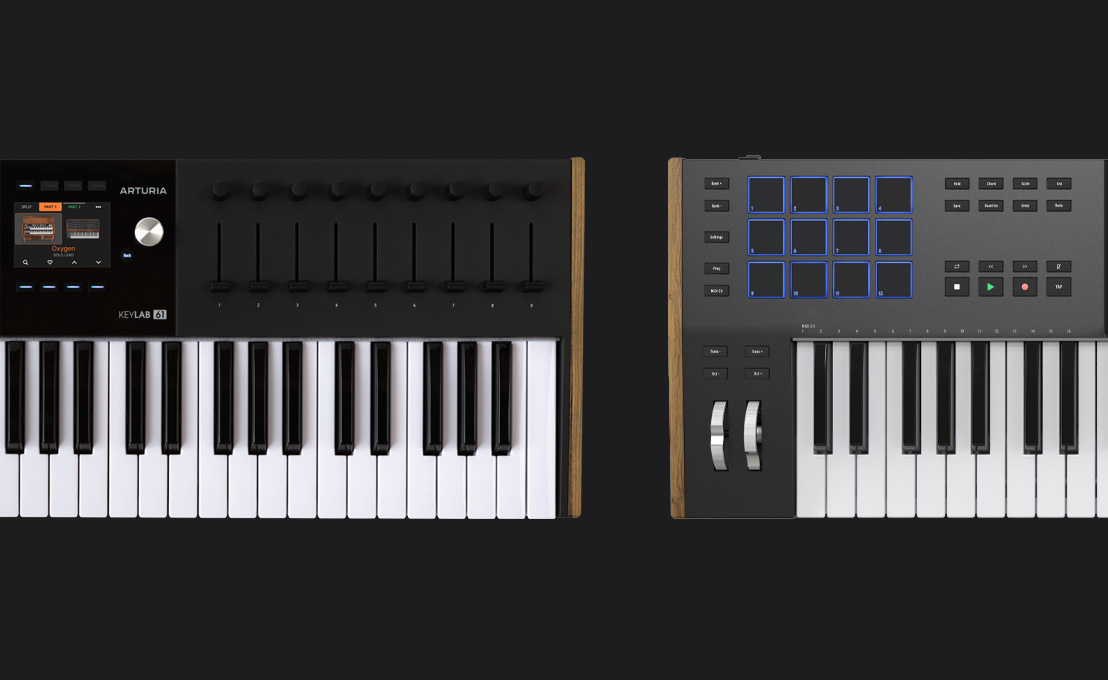 Tampilan atas dua keyboard