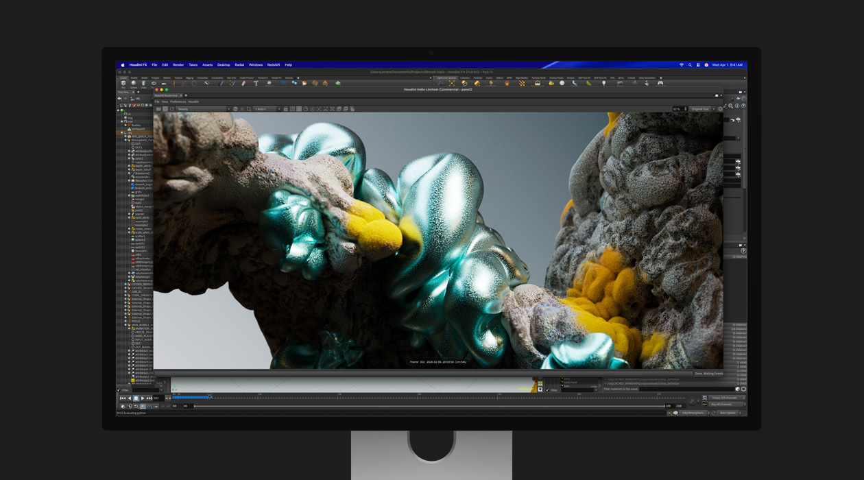 Image d’un fichier d’animation sur le Studio Display XDR