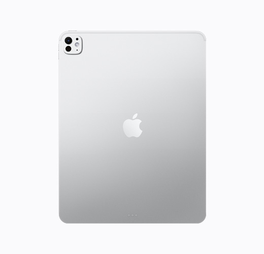 iPad Pro, màu Bạc, vỏ ngoài mặt sau, logo Apple màu bạc trơn bóng